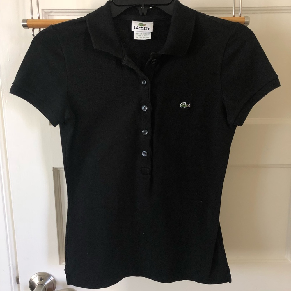 Lacoste Black women’s polo shirt size 34